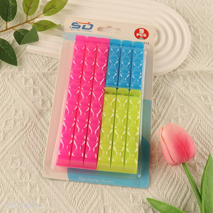 Hot Selling 9PCS Colorful Plastic Food Snack Bread Bag Sealing Clips