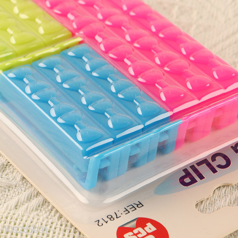 Hot Selling 9PCS Colorful Plastic Food Snack Bread Bag Sealing Clips