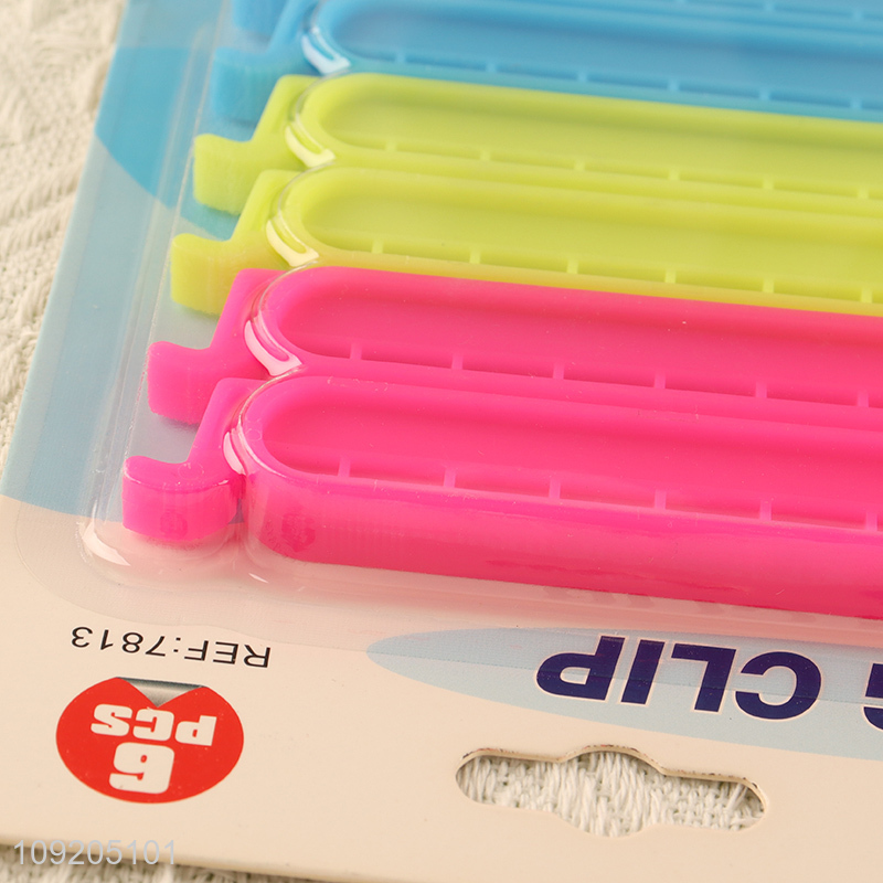 New Product 6PCSplastic Sealing Clips for Food And Snack Chip Bag