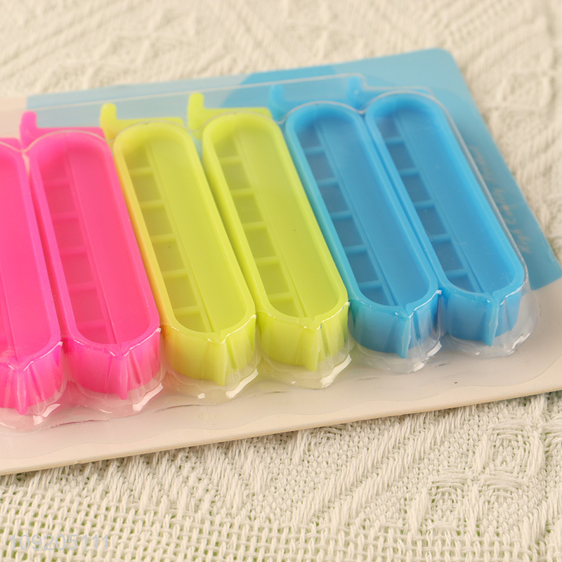 High Quality 6PCS Plastic Chip Clips Bread Clips Food Bag Clips