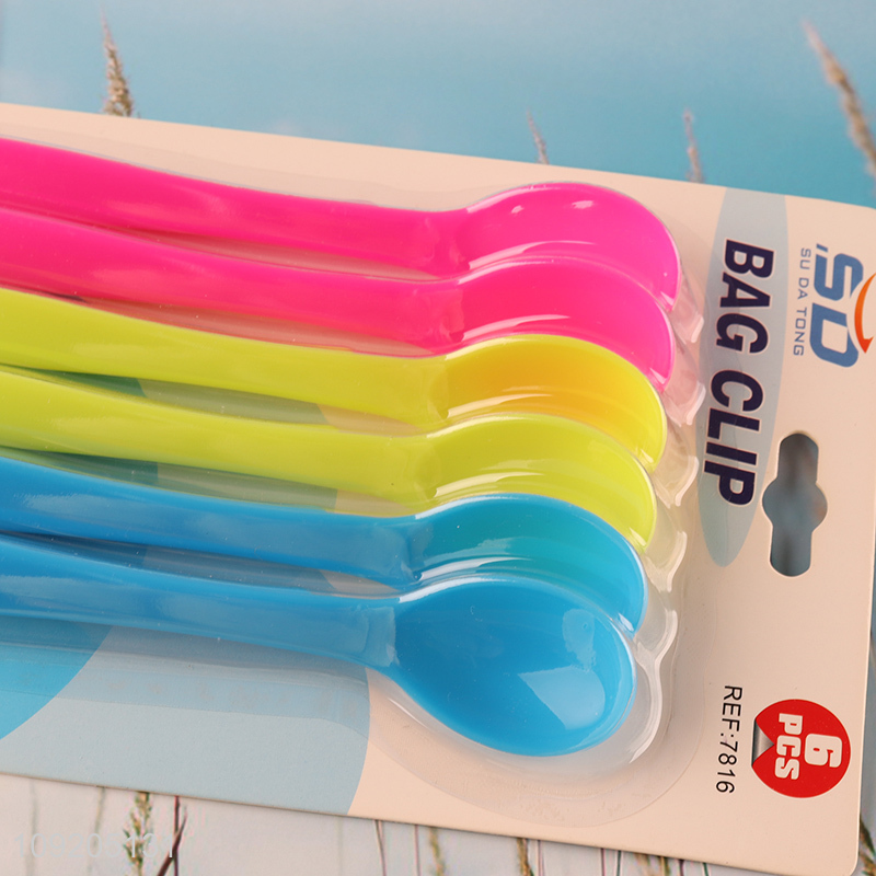 China Imports 6PCS Plastic Food Bag Clips Plastic Bag Sealing Clips