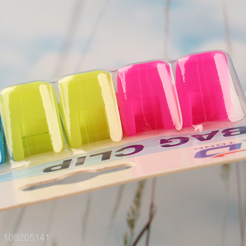 Factory Supply 6PCS Reusable Plastic Sealing Clips Food Chip Bag Clips