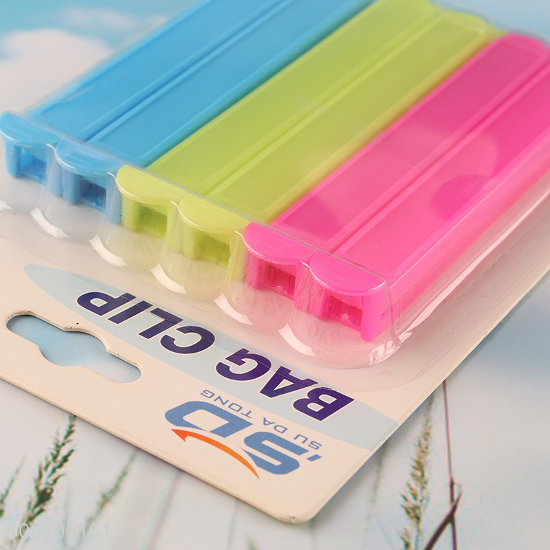 Good Quality 6PCS Colorful Plastic Food Snack Bread Bag Sealing Clips
