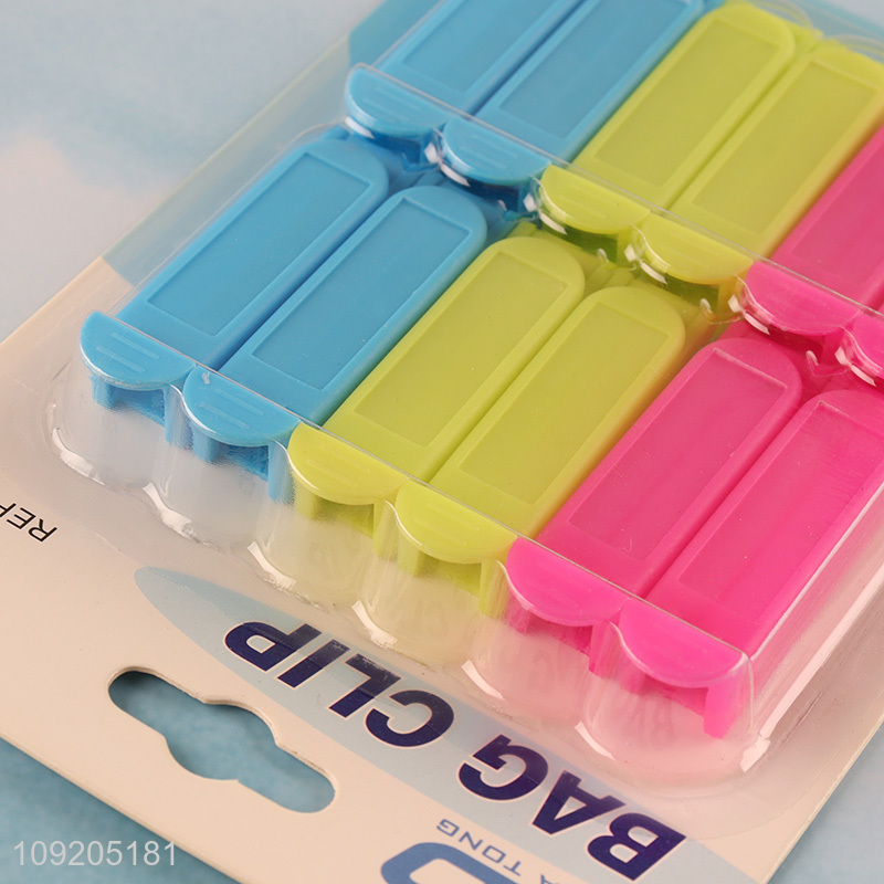 Hot Selling12PCS Plastic Chip Clips Bread Clips Food Bag Clips