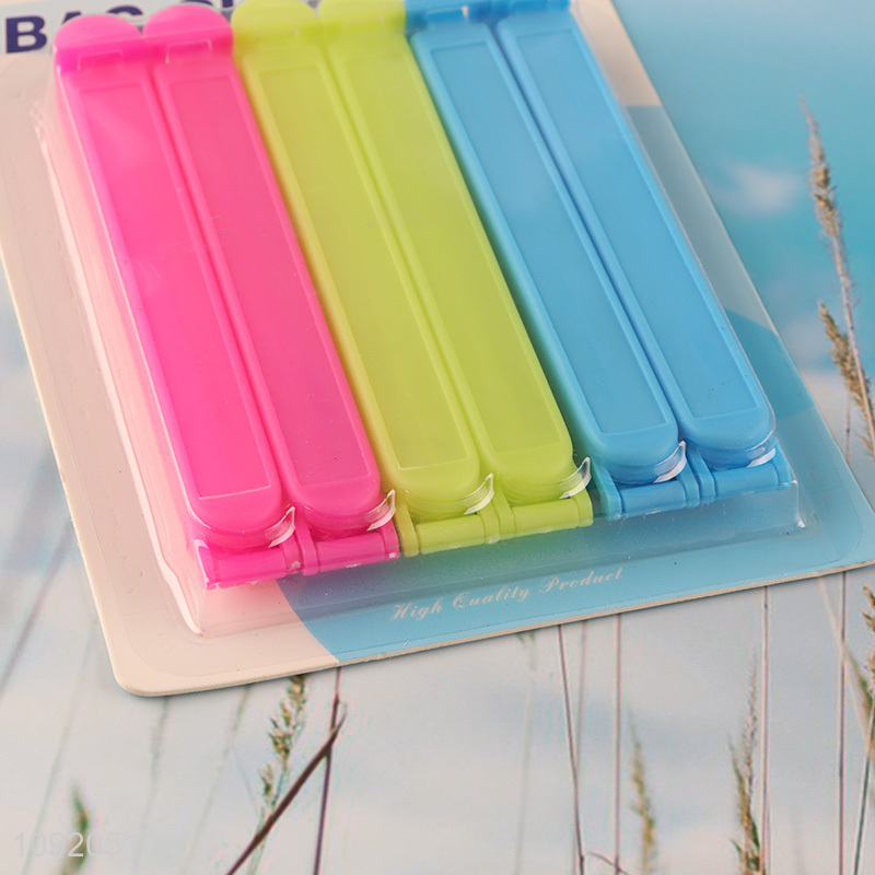 Good Quality 6PCS Colorful Plastic Food Snack Bread Bag Sealing Clips