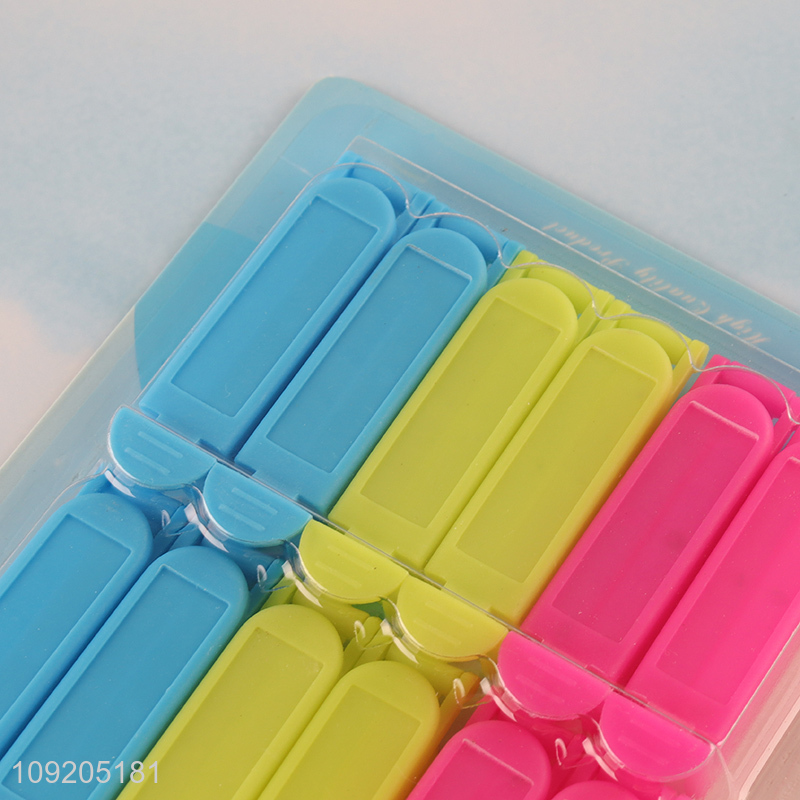 Hot Selling12PCS Plastic Chip Clips Bread Clips Food Bag Clips
