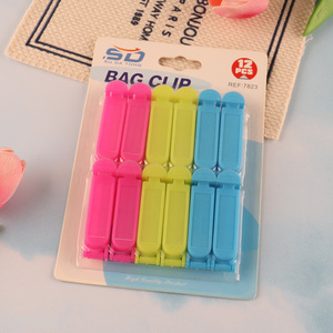 Hot Selling12PCS Plastic Chip Clips Bread Clips Food Bag Clips