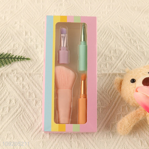 China Wholesale 4-In-1 Travel Makeup Brush Set Cosmetic Brushes Set