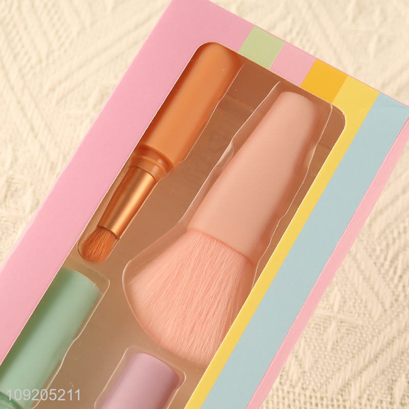 China Wholesale 4-In-1 Travel Makeup Brush Set Cosmetic Brushes Set