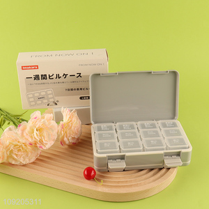 China Imports 7-Day Pill Organizer Portable Double Sided Travel Pill Case