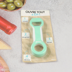 Popular products kitchen gadget multifunctional 4in1 bottle opener cans opener