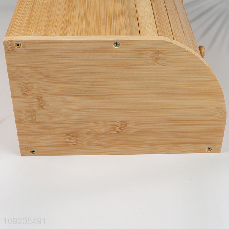 China products home kitchen bamboo food container bread box with lid