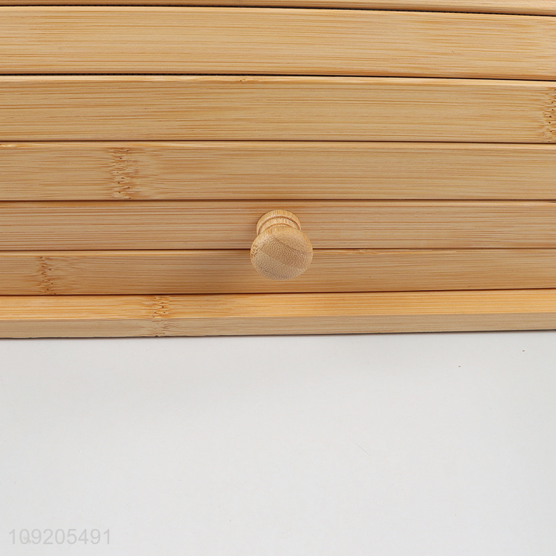 China products home kitchen bamboo food container bread box with lid