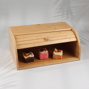 China products home kitchen bamboo food container bread box with lid