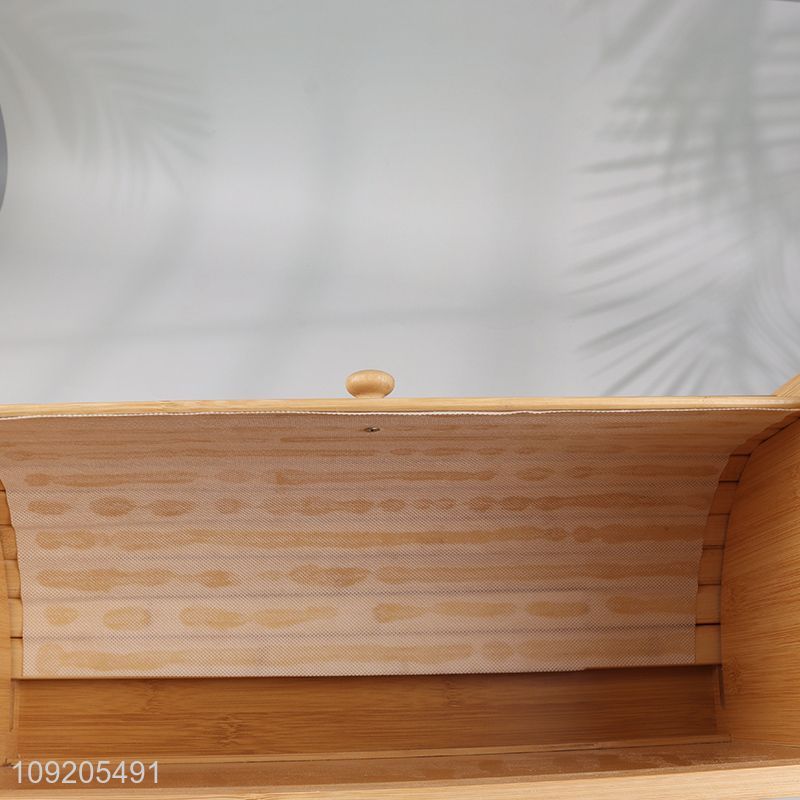 China products home kitchen bamboo food container bread box with lid