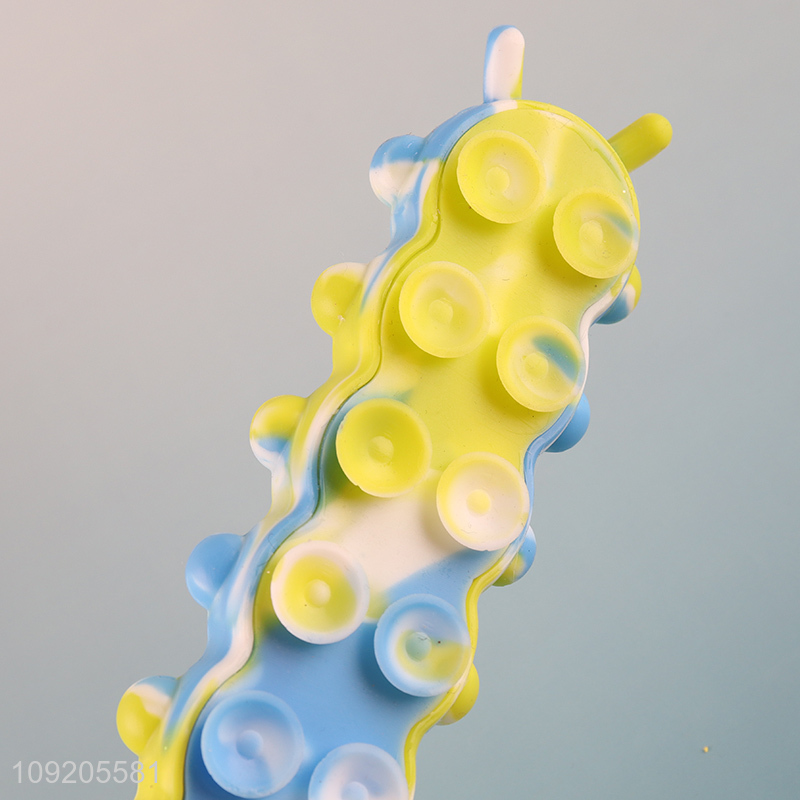 Good Quality Suction Pop Fidget Toy Caterpillar Squeeze Toy with Led Light