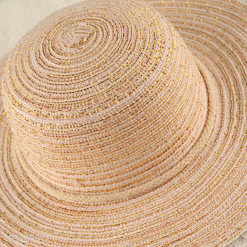 New Arrival Women'S Straw Hat Summer Outdoor Wide Brim Sun Hat