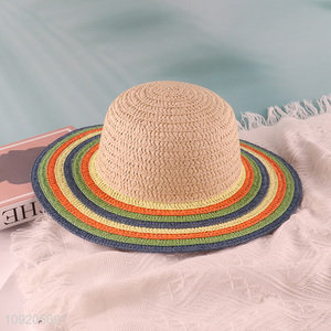 Wholesale Women'S Straw Hat Summer Wide Brim Floppy Beach Sun Hat
