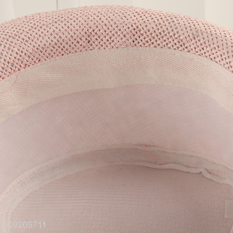 Good Quality Straw Fedora Hat Summer Beach Hat for Men and Women