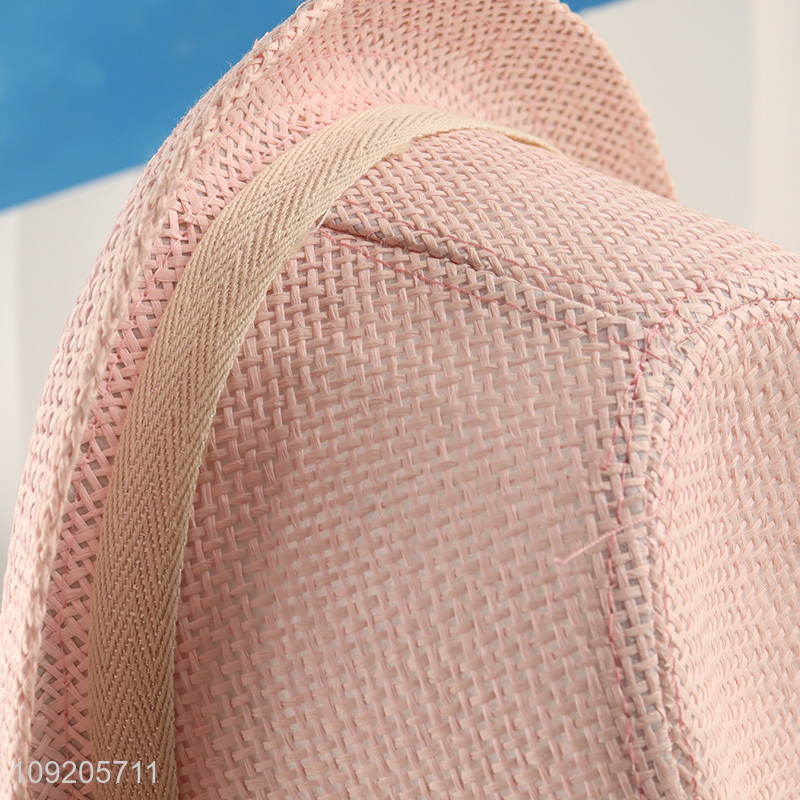 Good Quality Straw Fedora Hat Summer Beach Hat for Men and Women