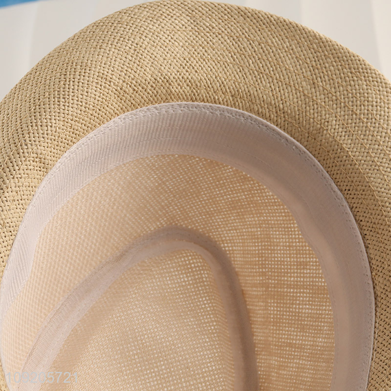 Online Wholesale Men Women Straw Fedora Hat Summer Beach Sun Hat