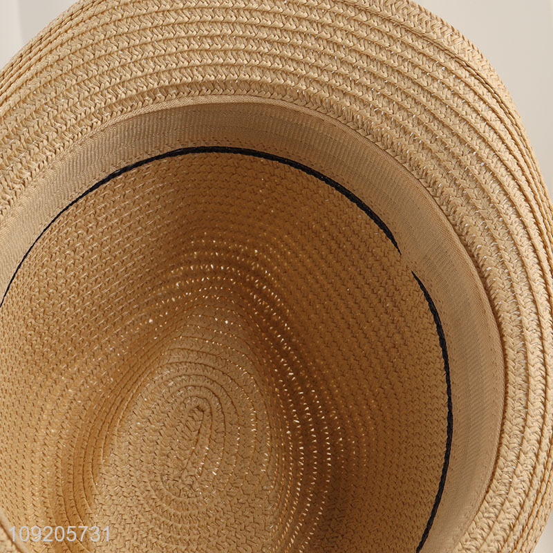 China Imports Straw Fedora Hat Summer Beach Sunhat for Women Men