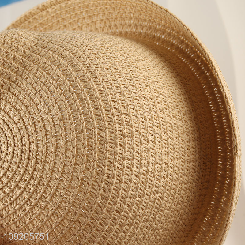 Good Quality Kids Straw Hat Cat Beach Hat Outdoor Sun Hat