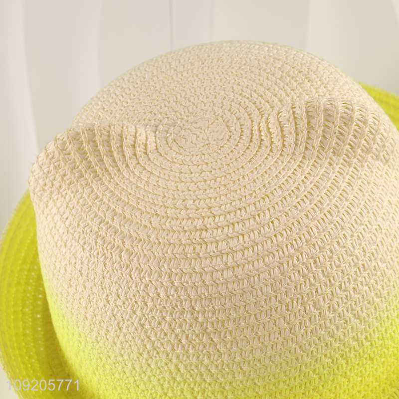 Factory Price Kids Straw Hat Cat Sun Hat Baby Straw Hat