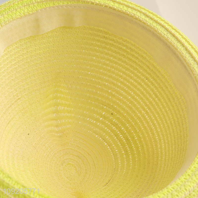 Factory Price Kids Straw Hat Cat Sun Hat Baby Straw Hat