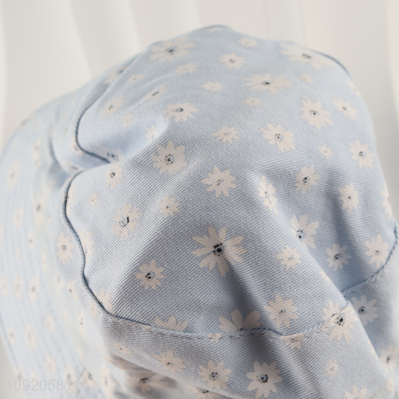 Hot Selling Reversible Bucket Hat Floral Print Bucket Hat for Women