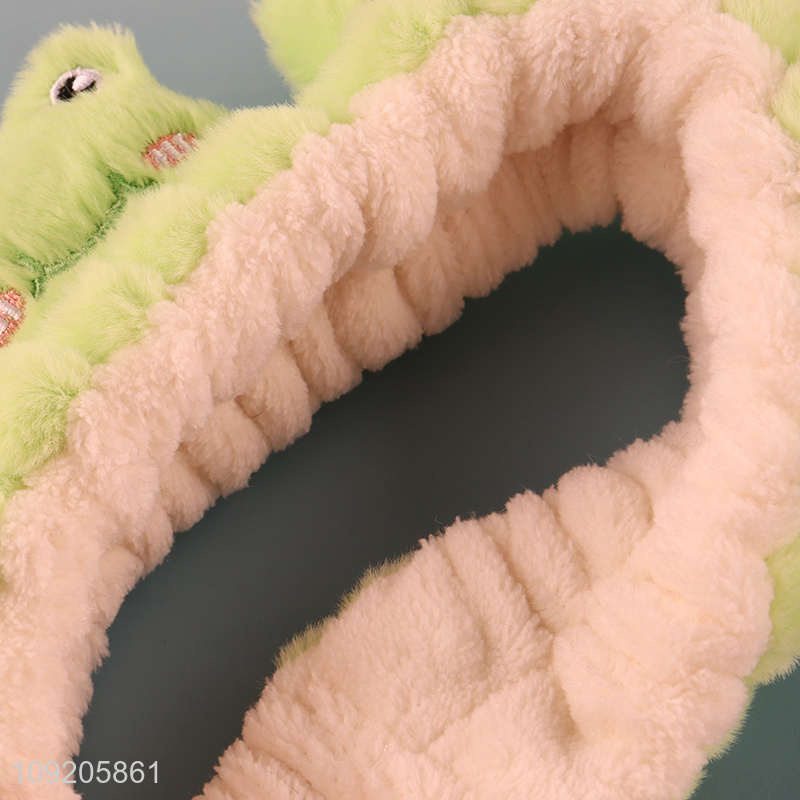 Factory Price Cute Frog Face Washing Headband Makeup Cosmetic Headband