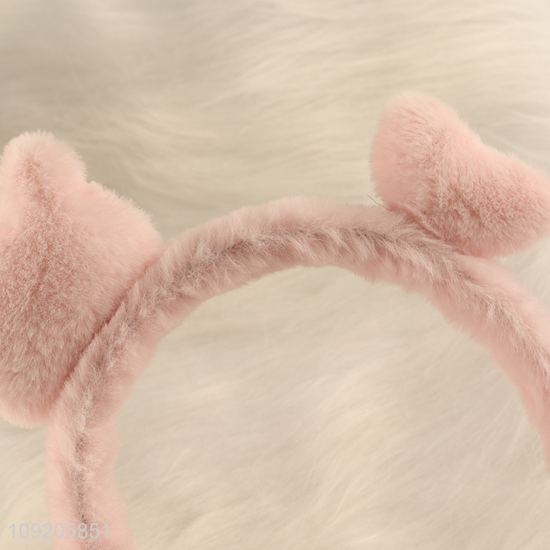 Hot Selling Cute Plush Spa Headband Makeup Headband for Face Washing