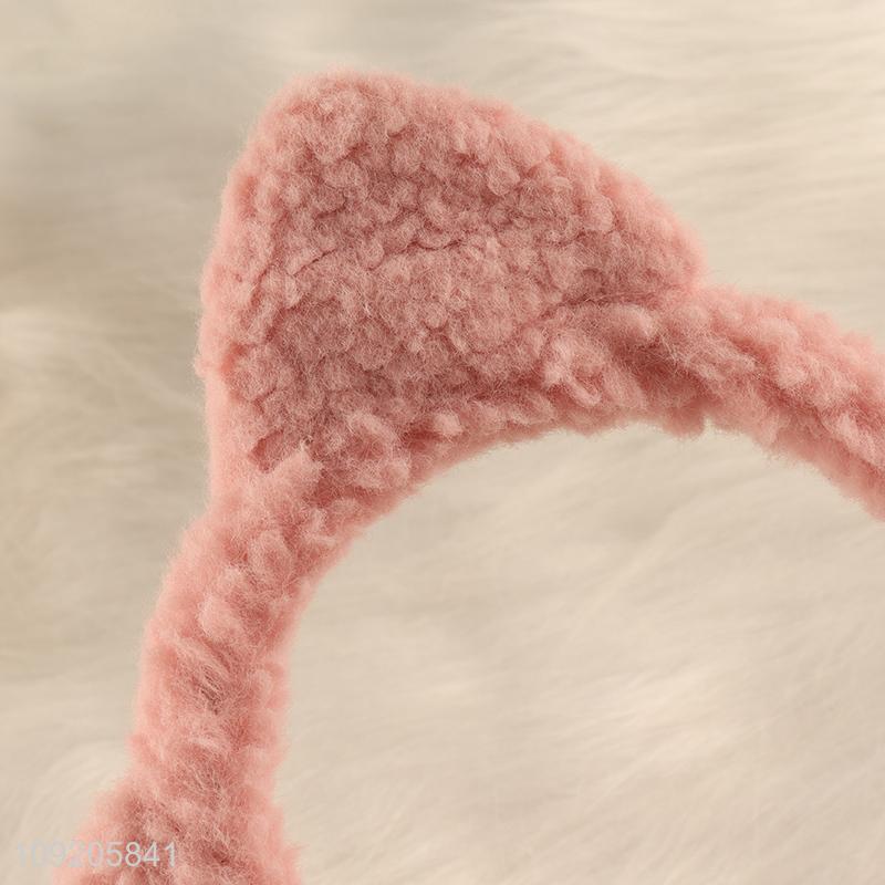 New Arrival Cute Cat Ear Headband Plush Makeup Headband for Women