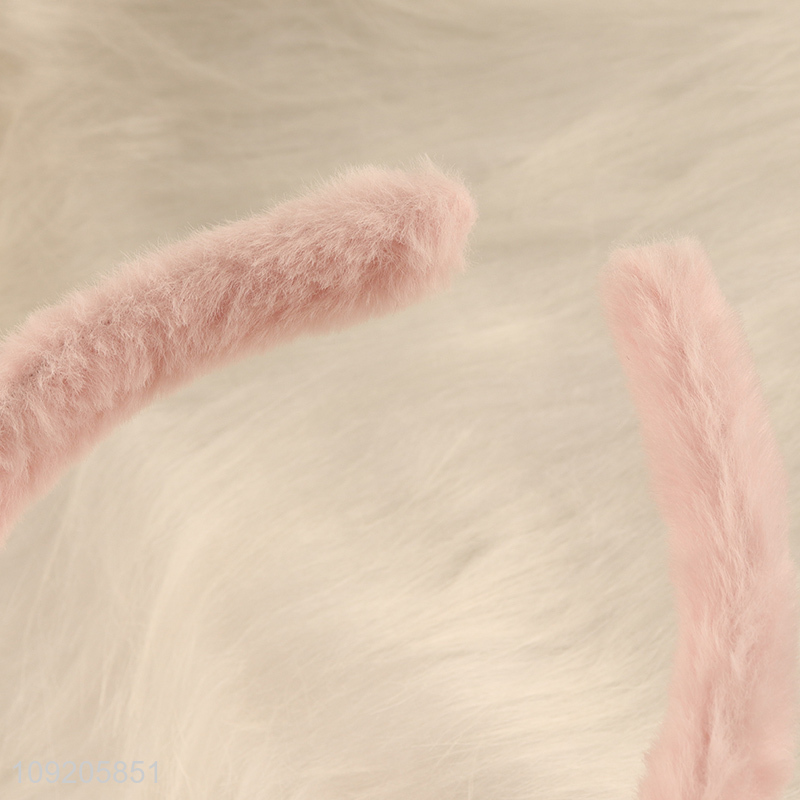 Hot Selling Cute Plush Spa Headband Makeup Headband for Face Washing