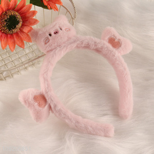 Hot Selling Cute Plush Spa Headband Makeup Headband for Face Washing