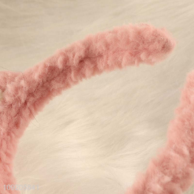 New Arrival Cute Cat Ear Headband Plush Makeup Headband for Women