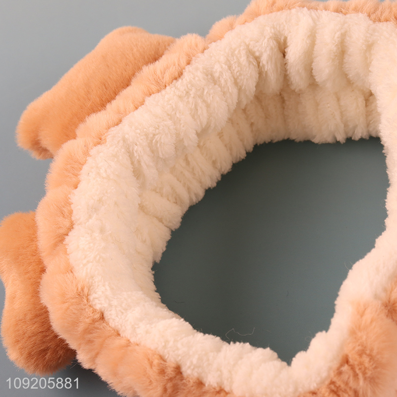 Popular Product Cute Bear Face Washing Headband Facial Spa Headband