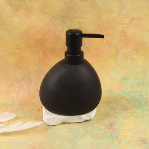 Top selling black ceramic bathroom accessories liquid soap dispenser wholesale