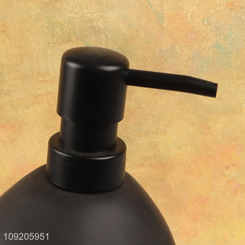 Top selling black ceramic bathroom accessories liquid soap dispenser wholesale