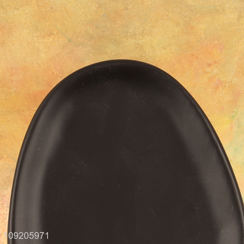 New arrival black ceramic home hotel soap holder for bathroom accessories