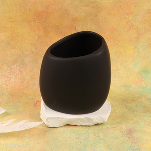 Best selling black ceramic cup bathroom accessories mouthwash cup wholesale
