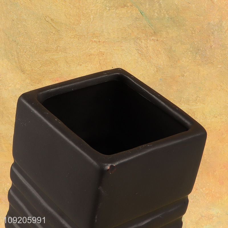 Yiwu market square ceramic mouthwash cup toothbrush cup for sale