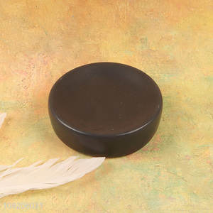 Factory price round home hotel ceramic soap dish soap holder for sale