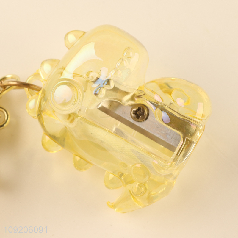 New Arrival Cute Key Chain with Dinosaur Pencil Sharpener Pendant