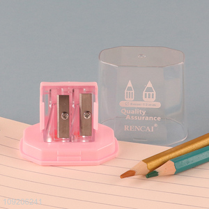 Hot Selling 2 Holes Pencil Sharpener Manual Pencil Sharpener Wholesale