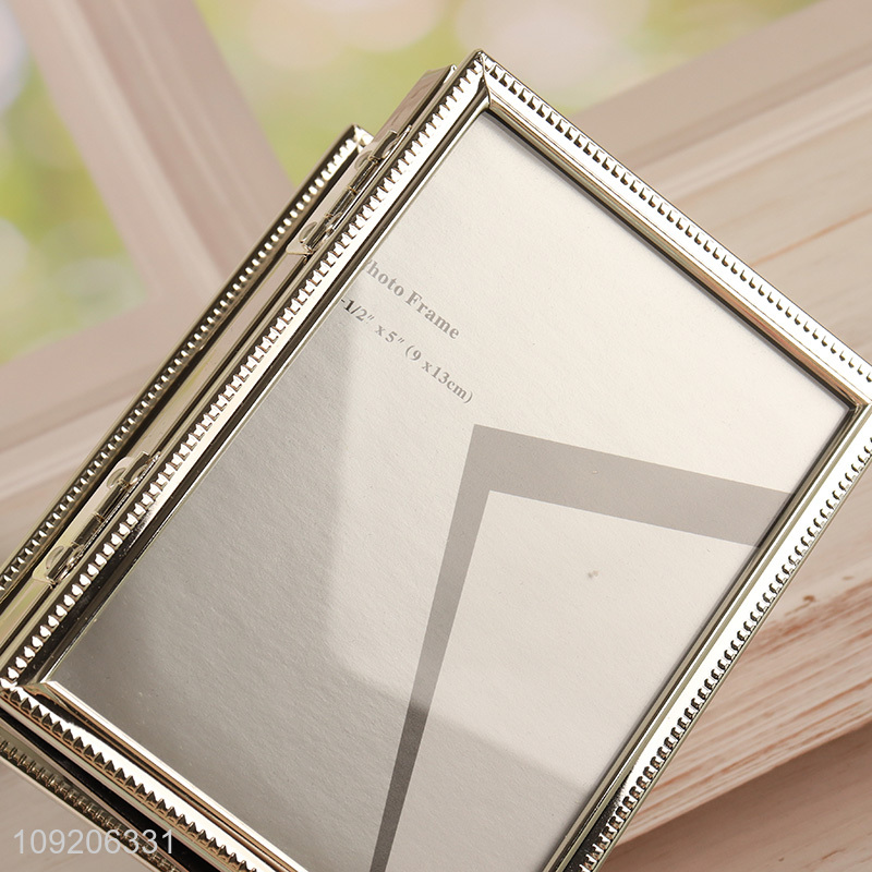 Factory Price Hinged Triple Metal Photo Frames Metal Picture Frame