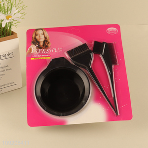 High Quality 3PCS Hair Dye Coloring Kit With Hair Dye Brushes & Bowl