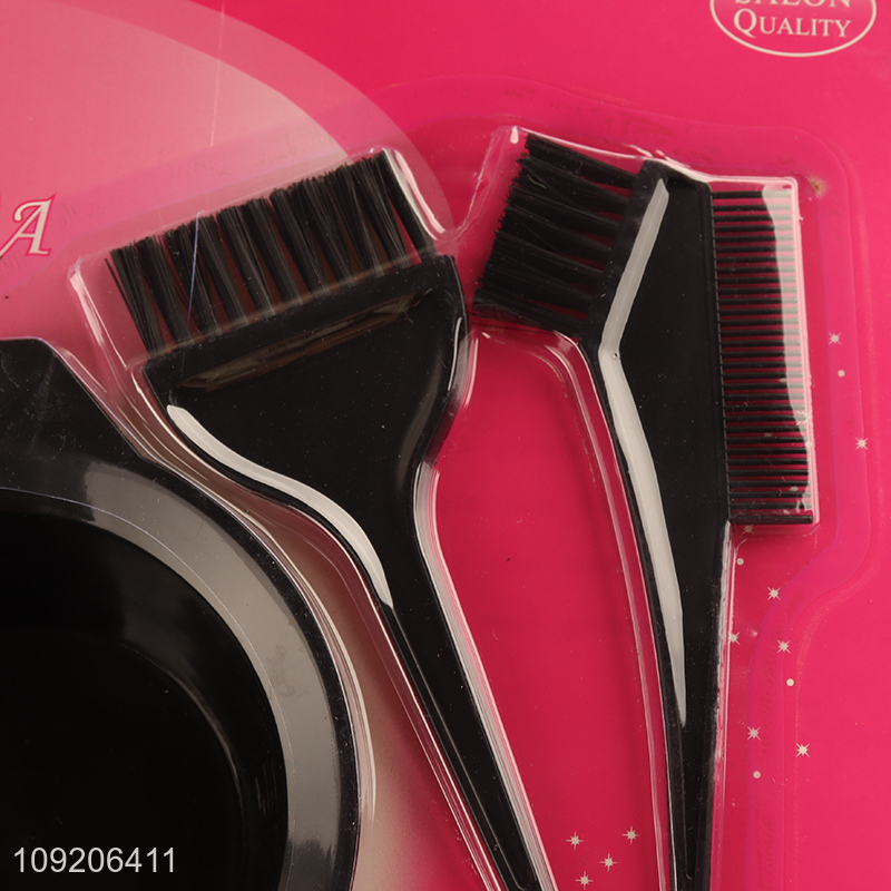 High Quality 3PCS Hair Dye Coloring Kit With Hair Dye Brushes & Bowl