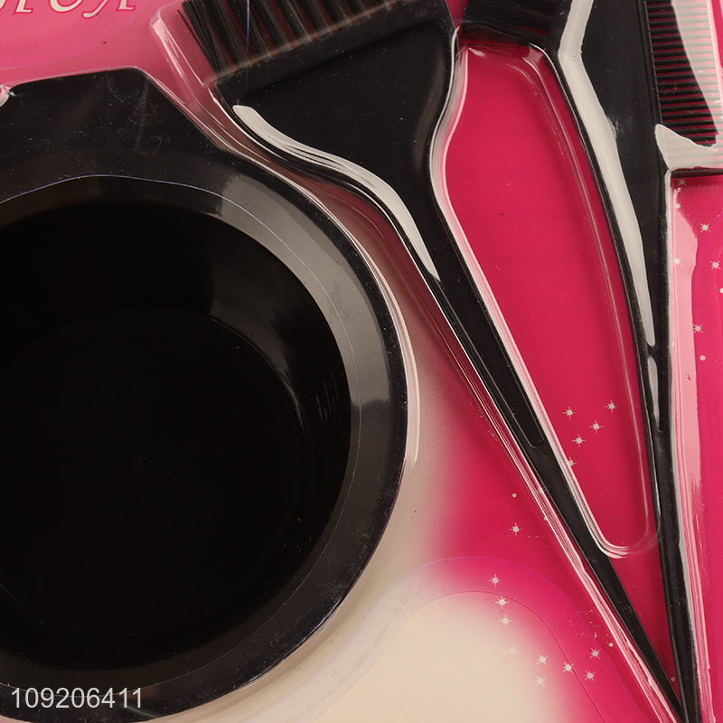 High Quality 3PCS Hair Dye Coloring Kit With Hair Dye Brushes & Bowl