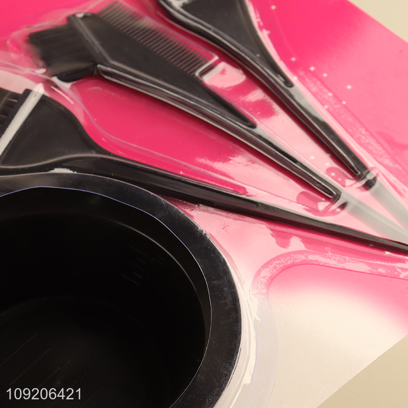 Factory Price 4PCS Hair Dye Coloring Kit With Hair Dye Brushes & Bowl